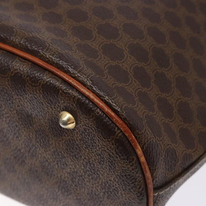 Celine Vintage Macadam Shopper Tote Coated Canvas, BROWN, CANVAS, Tote bag
