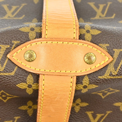 Louis Vuitton Saumur Handbag Monogram Canvas, Brown, Canvas, Shoulder Bag