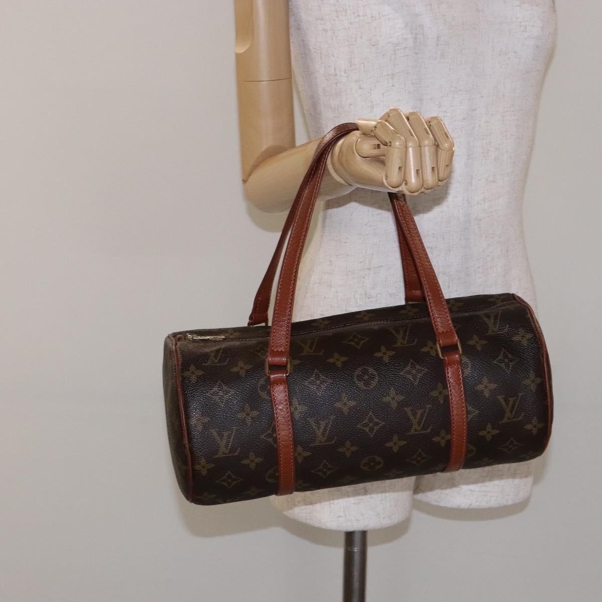 Louis Vuitton Papillon Handbag Monogram Canvas, BROWN, CANVAS, Handbag