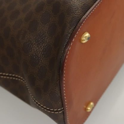Celine Macadam Handbag Macadam with leather, Brown, Canvas, Handbag