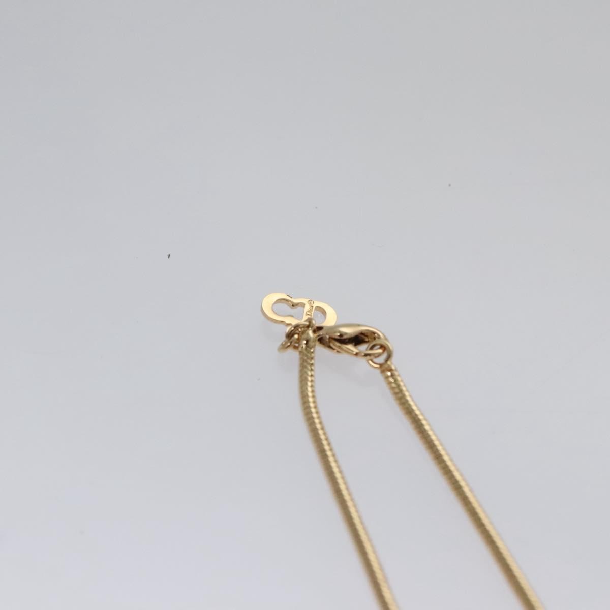 Christian Dior Logo Pendant Necklace Metal, GOLD, METAL, Necklace