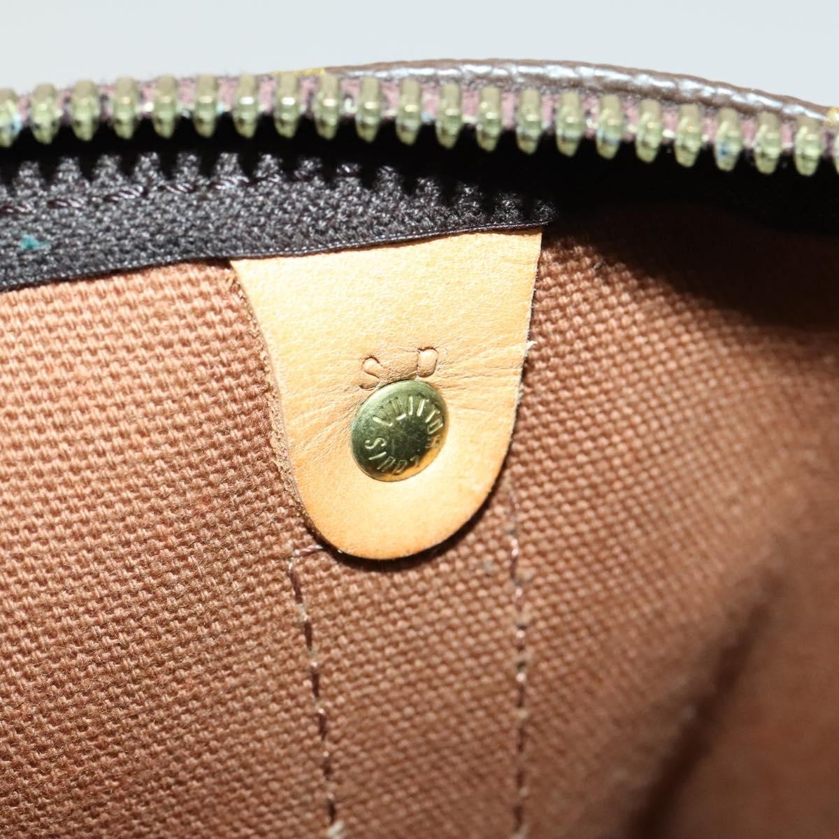 Louis Vuitton Keepall Bag Monogram Canvas, BROWN, CANVAS, Travel bag