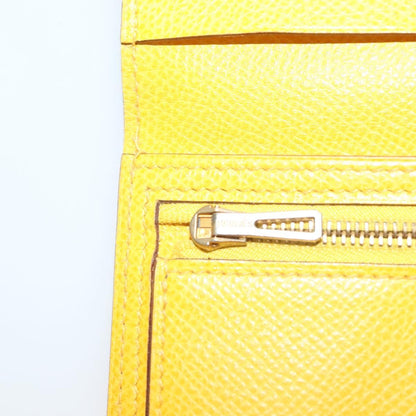 Hermes Bearn Wallet Epsom, YELLOW, LEATHER, Wallets