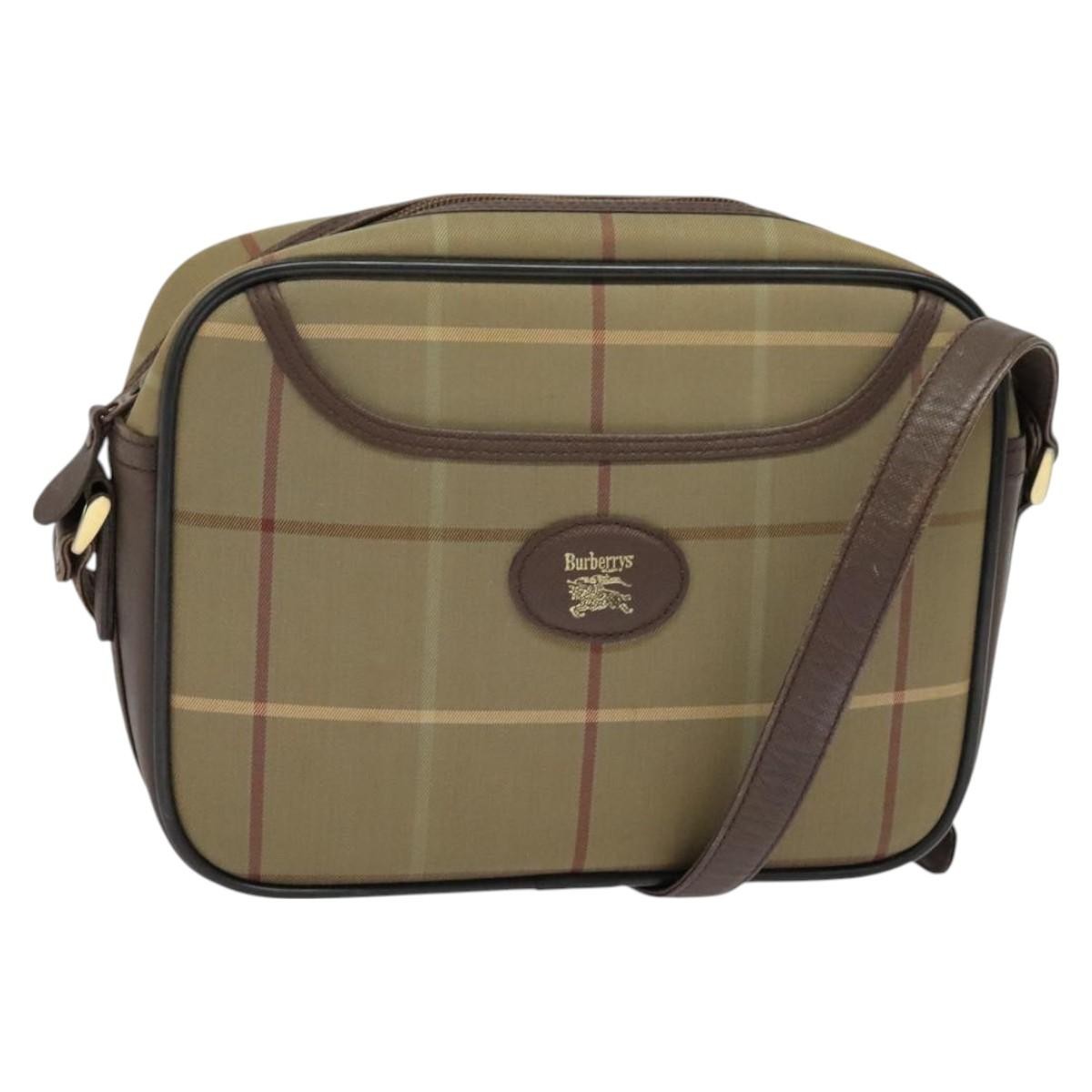 Burberry Nova check Shoulder bag Canvas, BEIGE, CANVAS, Shoulder bag