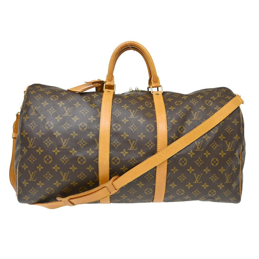 Louis Vuitton Keepall Bandouliere Bag Monogram Canvas, Brown, Canvas, Travel Bag