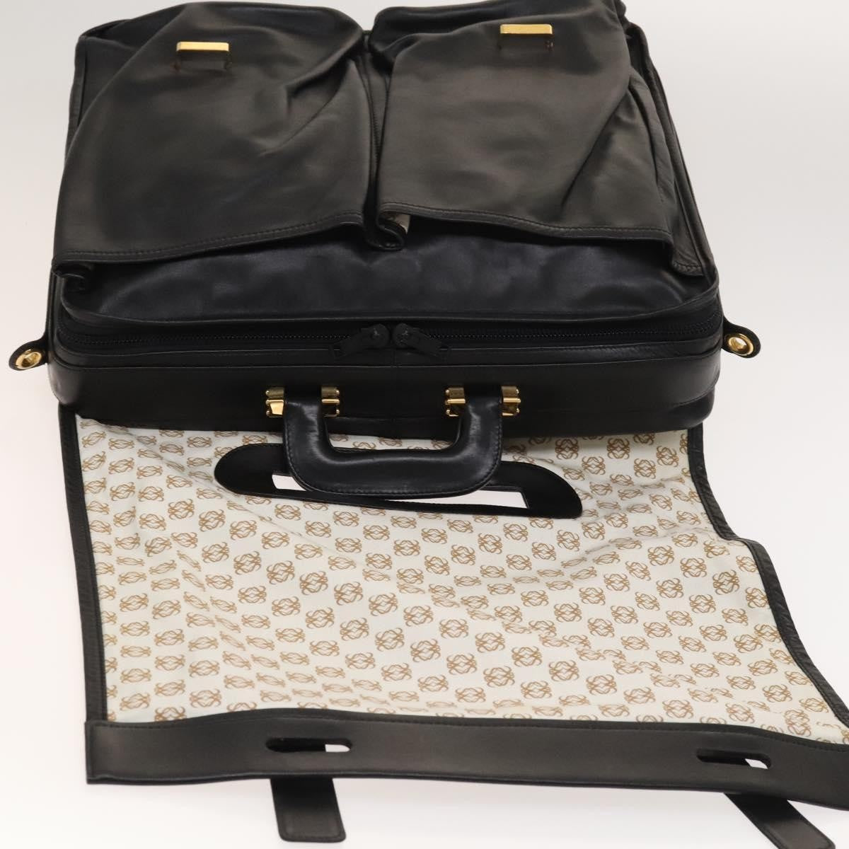 Loewe Anagram Business Leather, BLACK, LEATHER, Briefcase