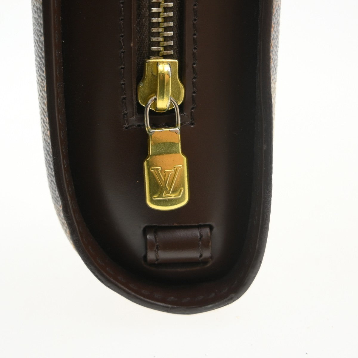 Louis Vuitton Pochette Saint Louis Damier, Brown, Canvas, Clutch