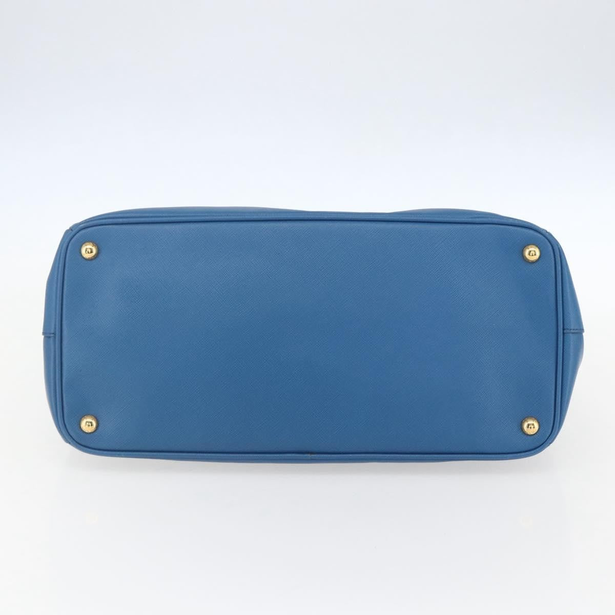 Prada Lux Open Tote Saffiano Leather, BLUE, LEATHER, Tote bag