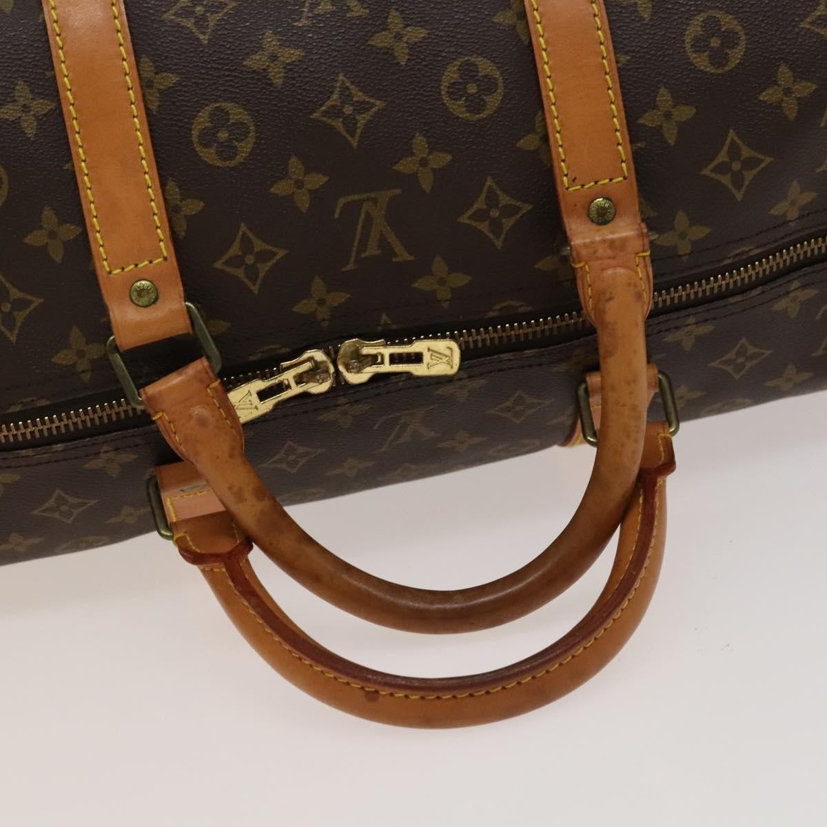 Louis Vuitton Keepall Bag Monogram Canvas, BROWN, CANVAS, Travel bag