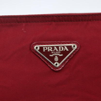 Prada Zip Top Messenger Bag Tessuto, RED, NYLON, Shoulder bag