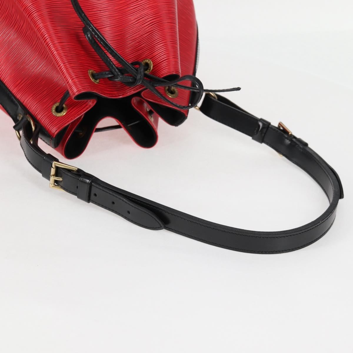 Louis Vuitton Bicolor Petit Noe Handbag Epi Leather, RED, LEATHER, Shoulder bag