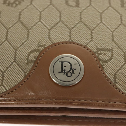 Christian Dior Vintage Honeycomb chain Canvas, BEIGE, CANVAS, Handbag
