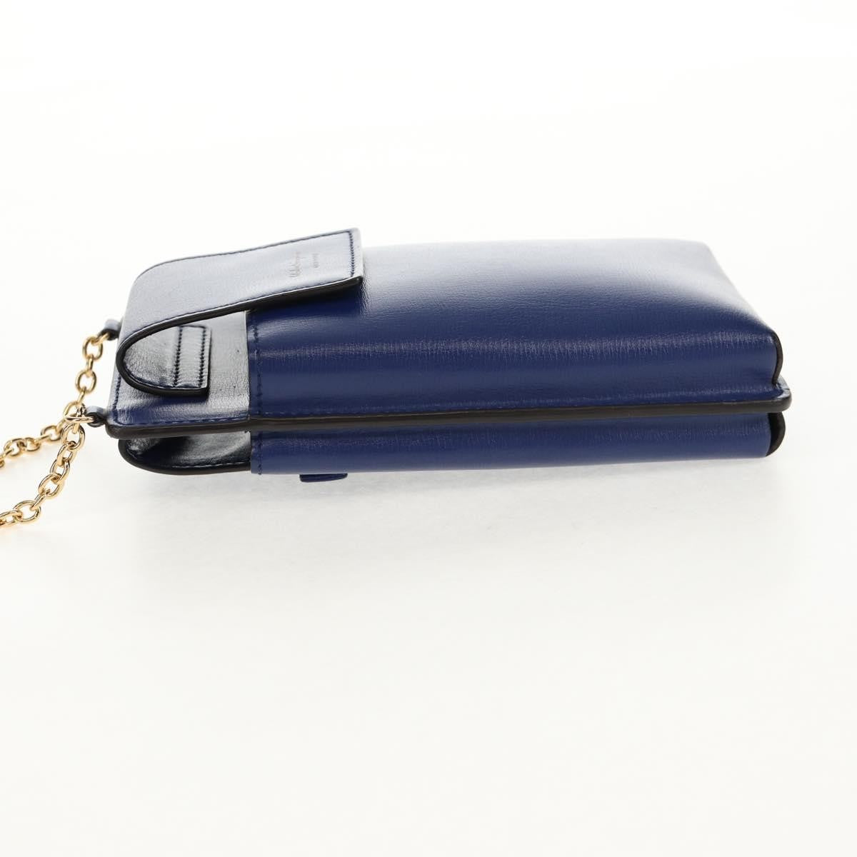 Salvatore Ferragamo Vintage Vara Crossbody Bag Nylon, BLUE, LEATHER, Clutche & pouche