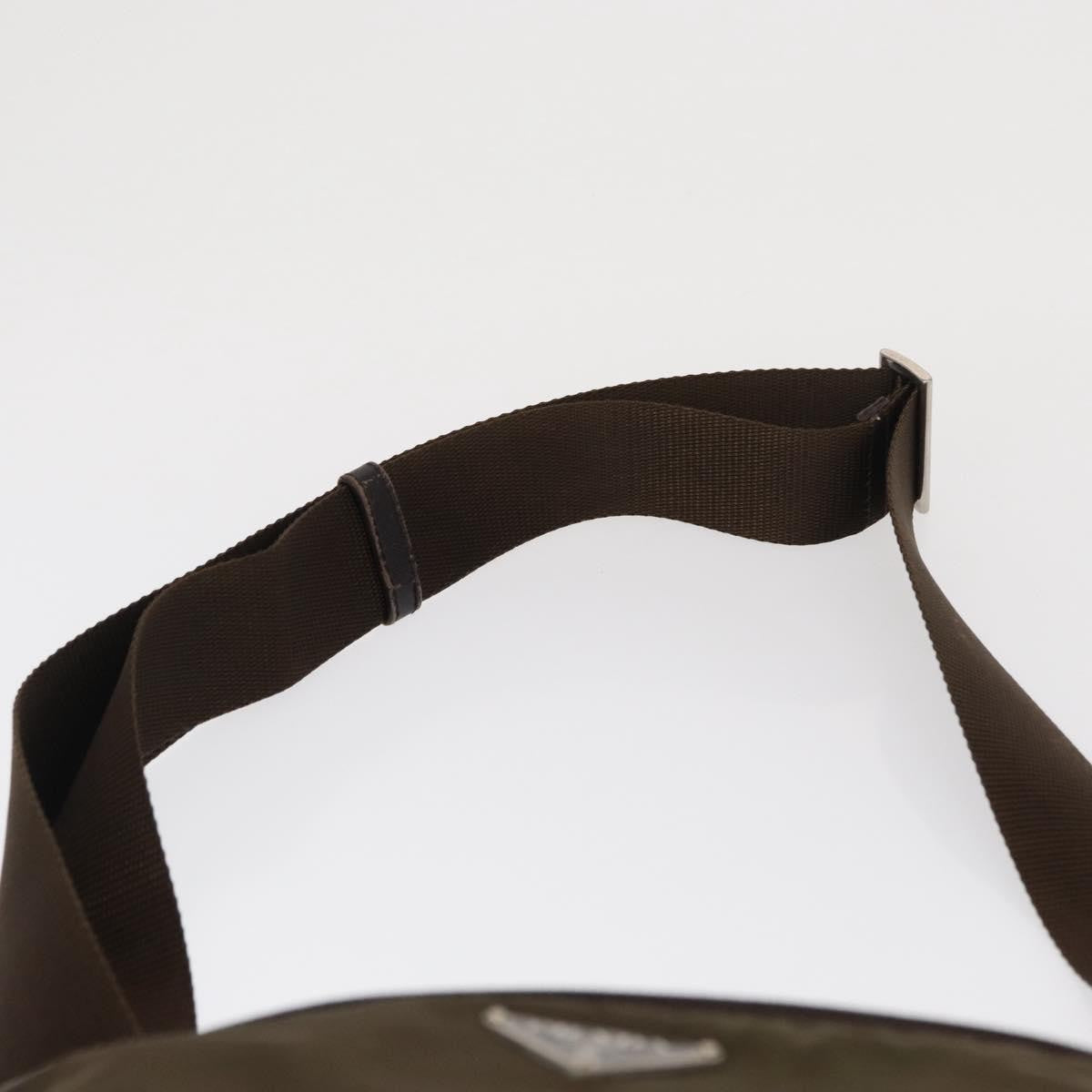 Prada Front Pocket Messenger Bag Tessuto, KHAKI, NYLON, Shoulder bag