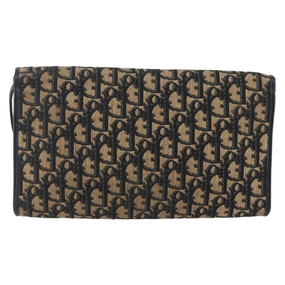 Christian Dior Vintage Trotter Flap Shoulder Bag Diorissimo Canvas, NAVY, CANVAS, Shoulder bag