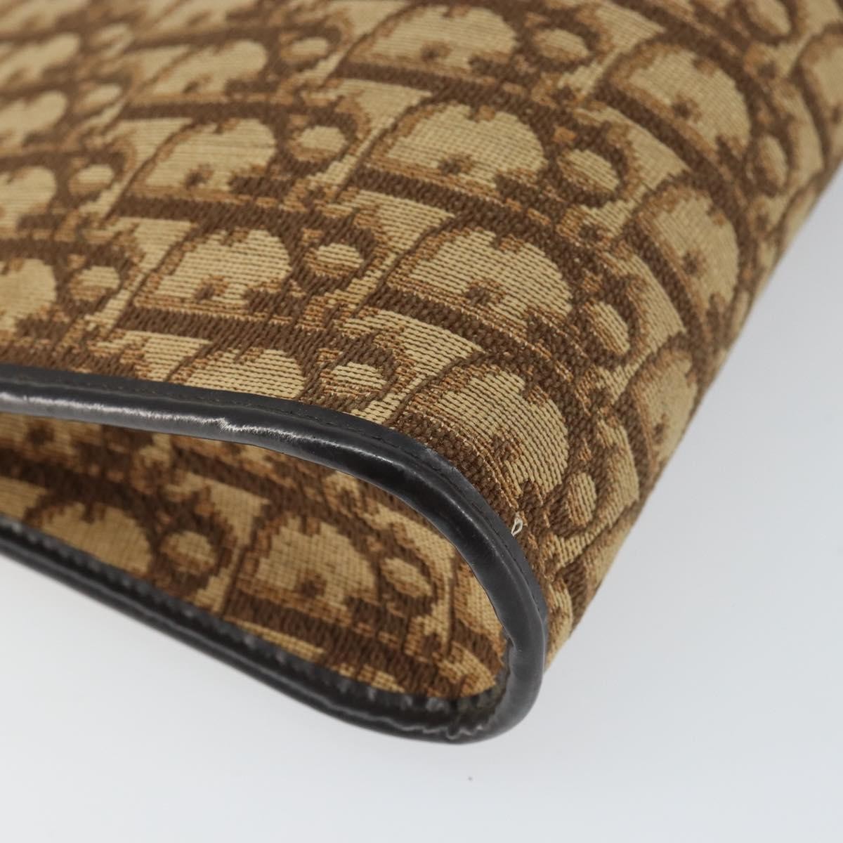 Christian Dior Vintage Trotter Shoulder Bag Canvas, BROWN, CANVAS, Shoulder bag