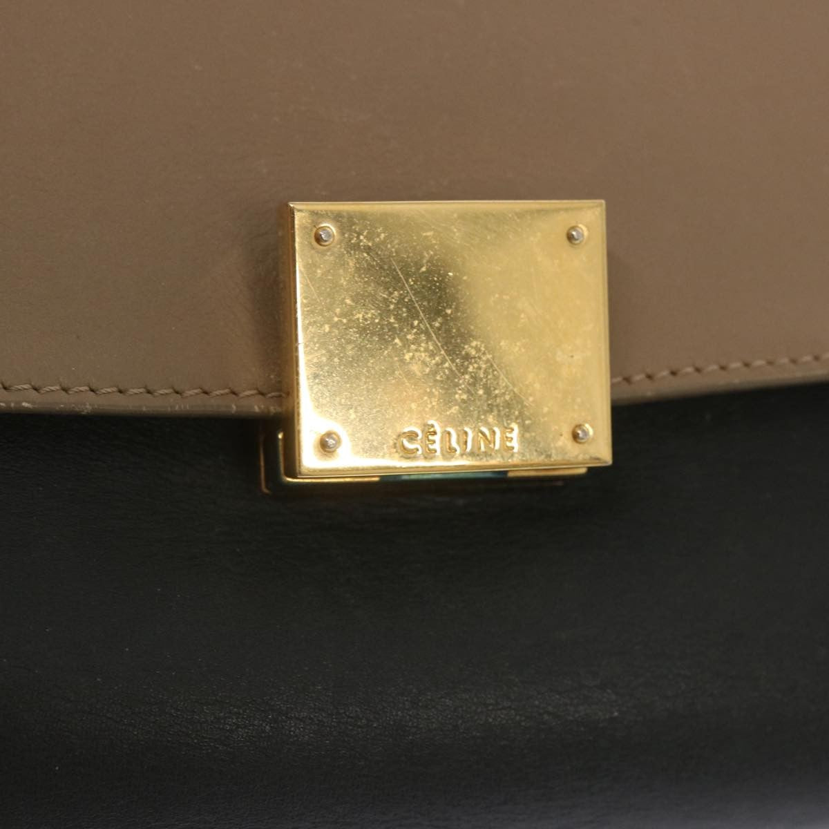Celine Trapeze Bag Leather with Suede, MULTICOLOUR, LEATHER, Handbag