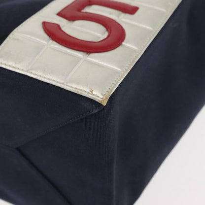 Chanel No.5 Tote Canvas and Leather, NAVY, CANVAS, Tote bag