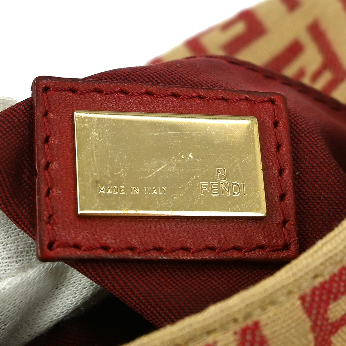 Fendi Vintage Flap Crossbody Bag Zucchino Coated Canvas, BEIGE, CANVAS, Shoulder bag