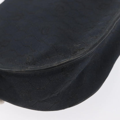 Christian Dior Vintage Honeycomb Flap Crossbody Bag Canvas and Leather, BLACK, CANVAS, Shoulder bag
