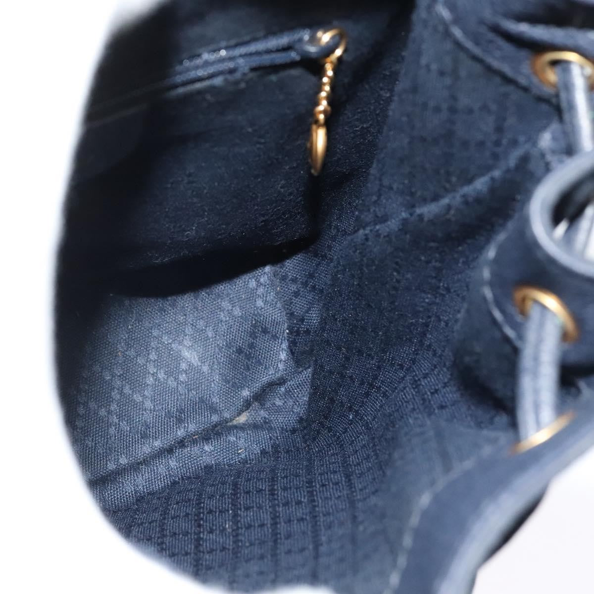 Gucci Gucci bamboo backpack daim, NAVY, SUEDE, Backpack