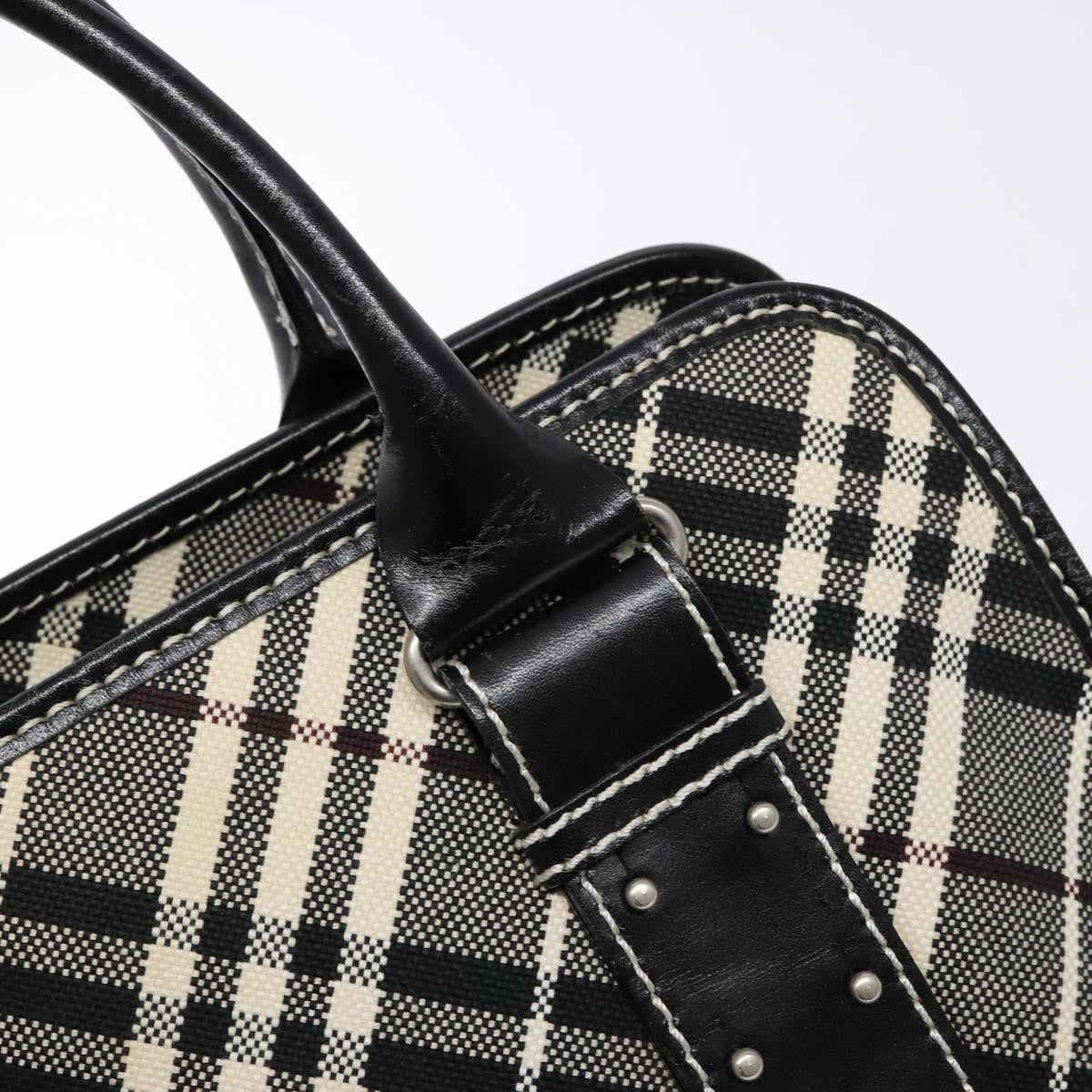 Burberry Belted handle handbag Nova check canvas, BLACK, CANVAS, Handbag