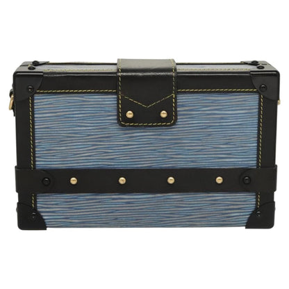Louis Vuitton Petite Malle Handbag Epi Leather, BLUE, LEATHER, Shoulder bag