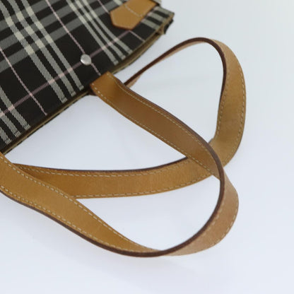 Burberry Nova Check Blue Label Nylon, Brown, Nylon, Tote Bag