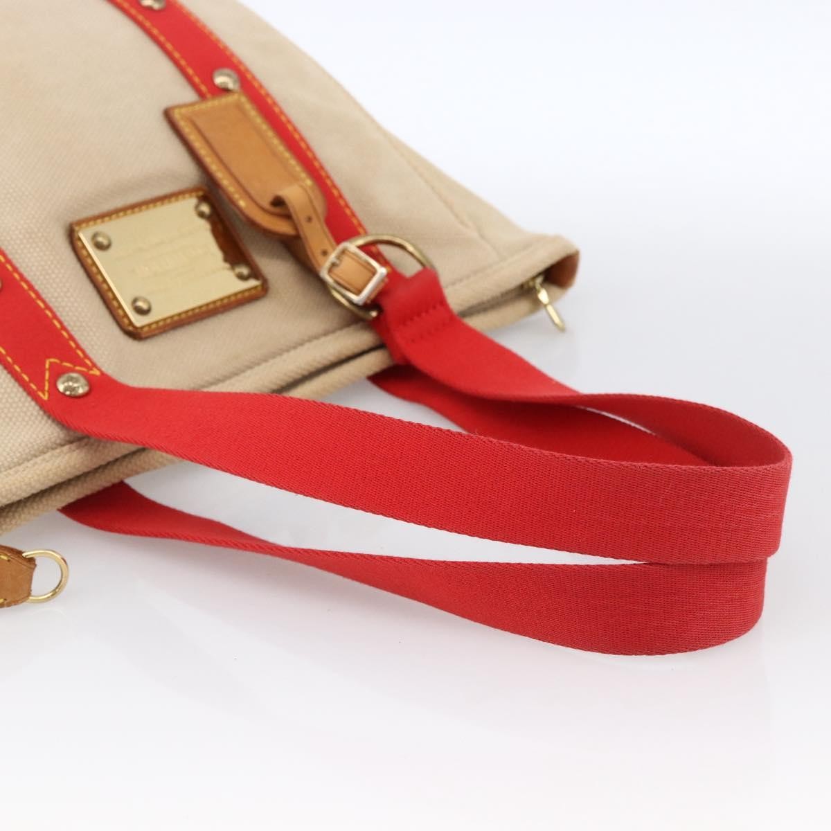 Louis Vuitton Antigua Tote Canvas, BEIGE, CANVAS, Tote bag