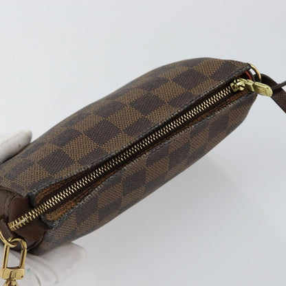 Louis Vuitton Trousse Make Up Bag Damier, BROWN, CANVAS, Clutche & pouche