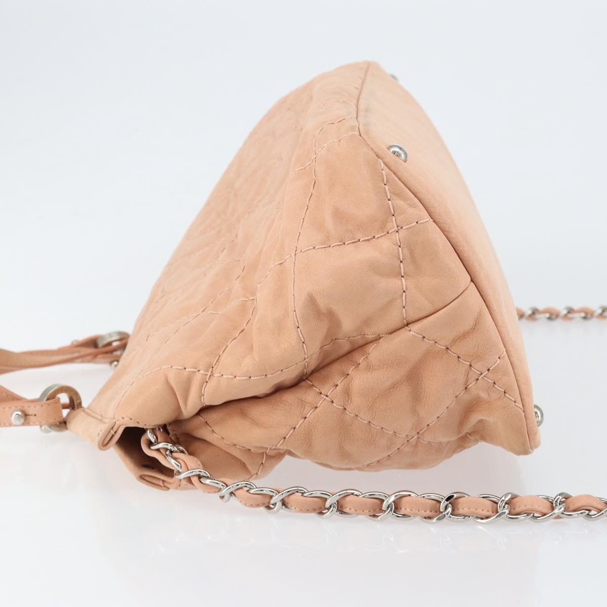Chanel CC Sea Hit Tote Quilted Iridescent Calfskin, PINK, LEATHER, Shoulder bag