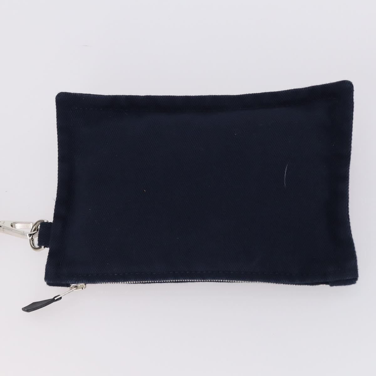 Hermes Valparaiso Bag Toile and Leather, NAVY, CANVAS, Handbag