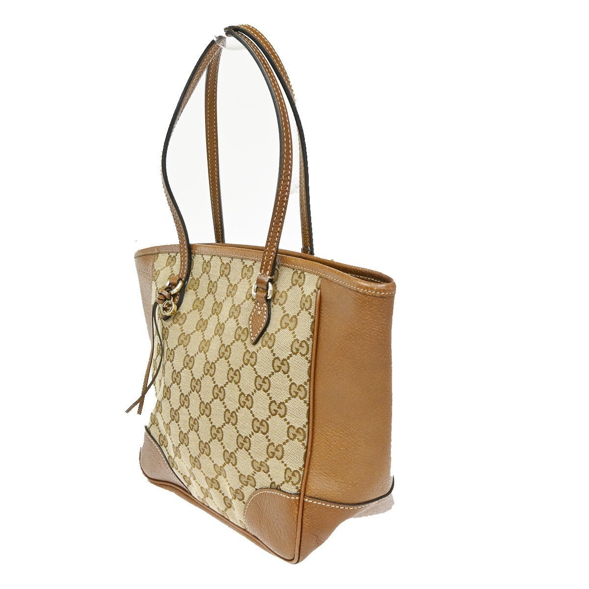 Gucci Bree Convertible Tote GG Canvas with Leather, BEIGE, CANVAS, Tote bag