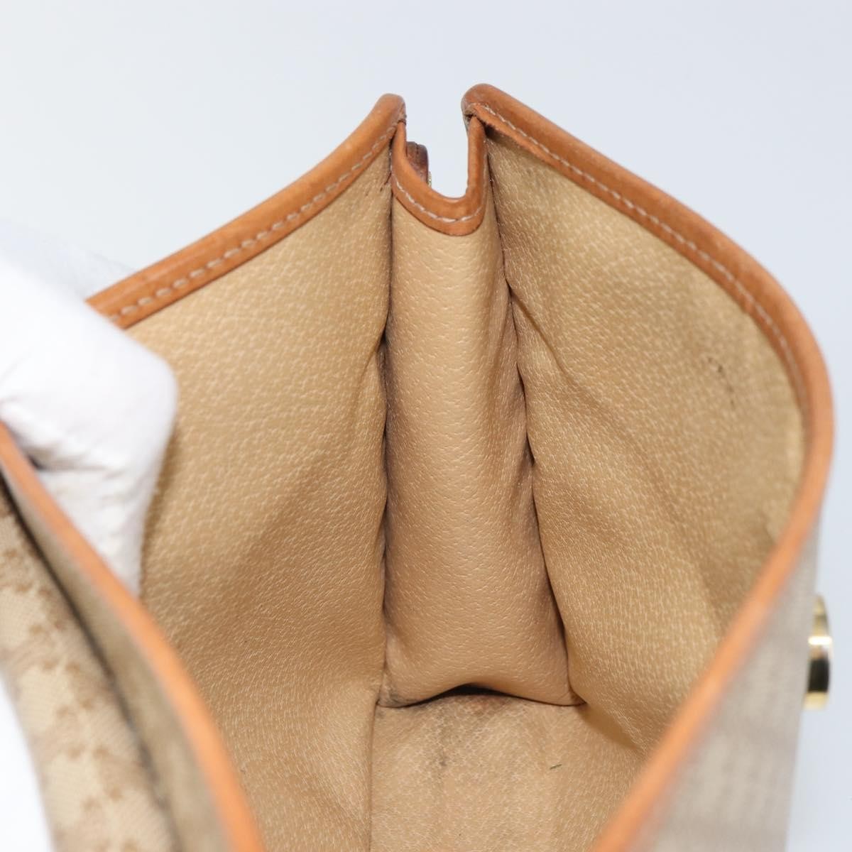 Celine Circle Logo Macadam Pouch Canvas and Leather, BEIGE, CANVAS, Clutche & pouche