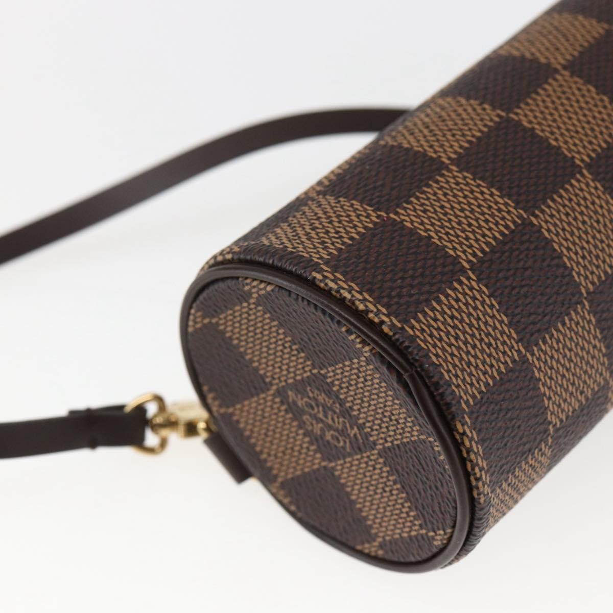 Louis Vuitton Papillon Pochette Damier, Brown, Canvas, Clutch