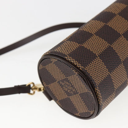 Louis Vuitton Papillon Pochette Damier, Brown, Canvas, Clutch
