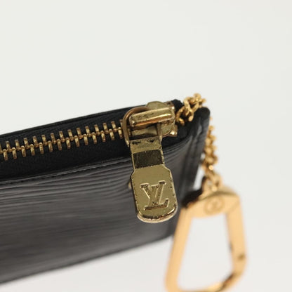 Louis Vuitton Pochette Clés Epi, BLACK, LEATHER, Wallets