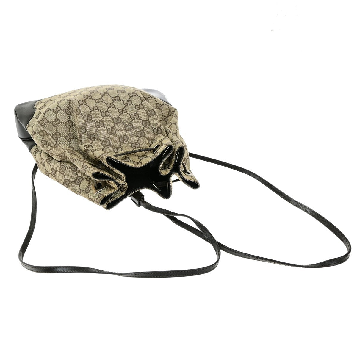 Gucci Drawstring Backpack GG Canvas, BROWN, CANVAS, Backpack