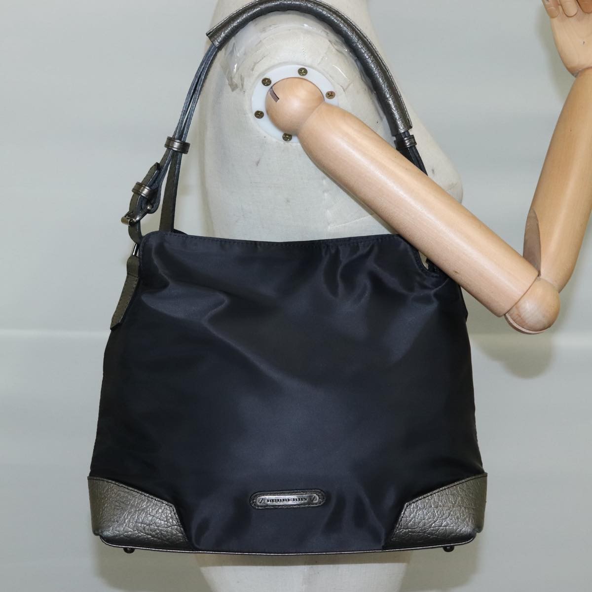 Burberry Vintage Shoulder Bag Nylon, BLACK, NYLON, Shoulder bag