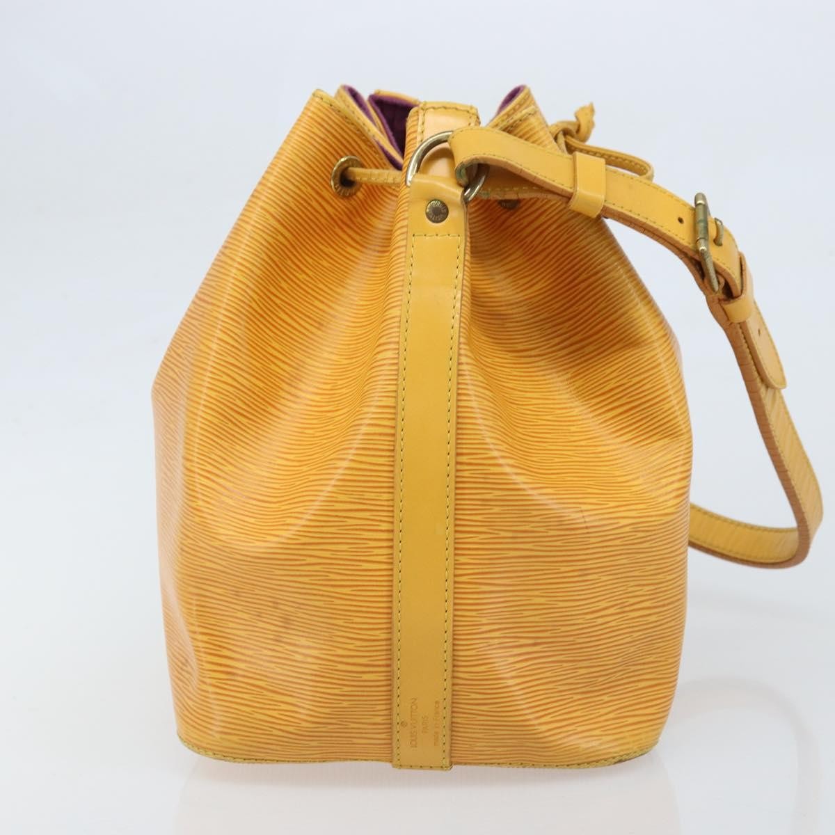 Louis Vuitton Petit Noe Handbag Epi Leather, Yellow, Leather, Shoulder Bag