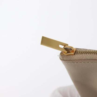 Celine Solo Pouch Leather, BEIGE, LEATHER, Clutche & pouche