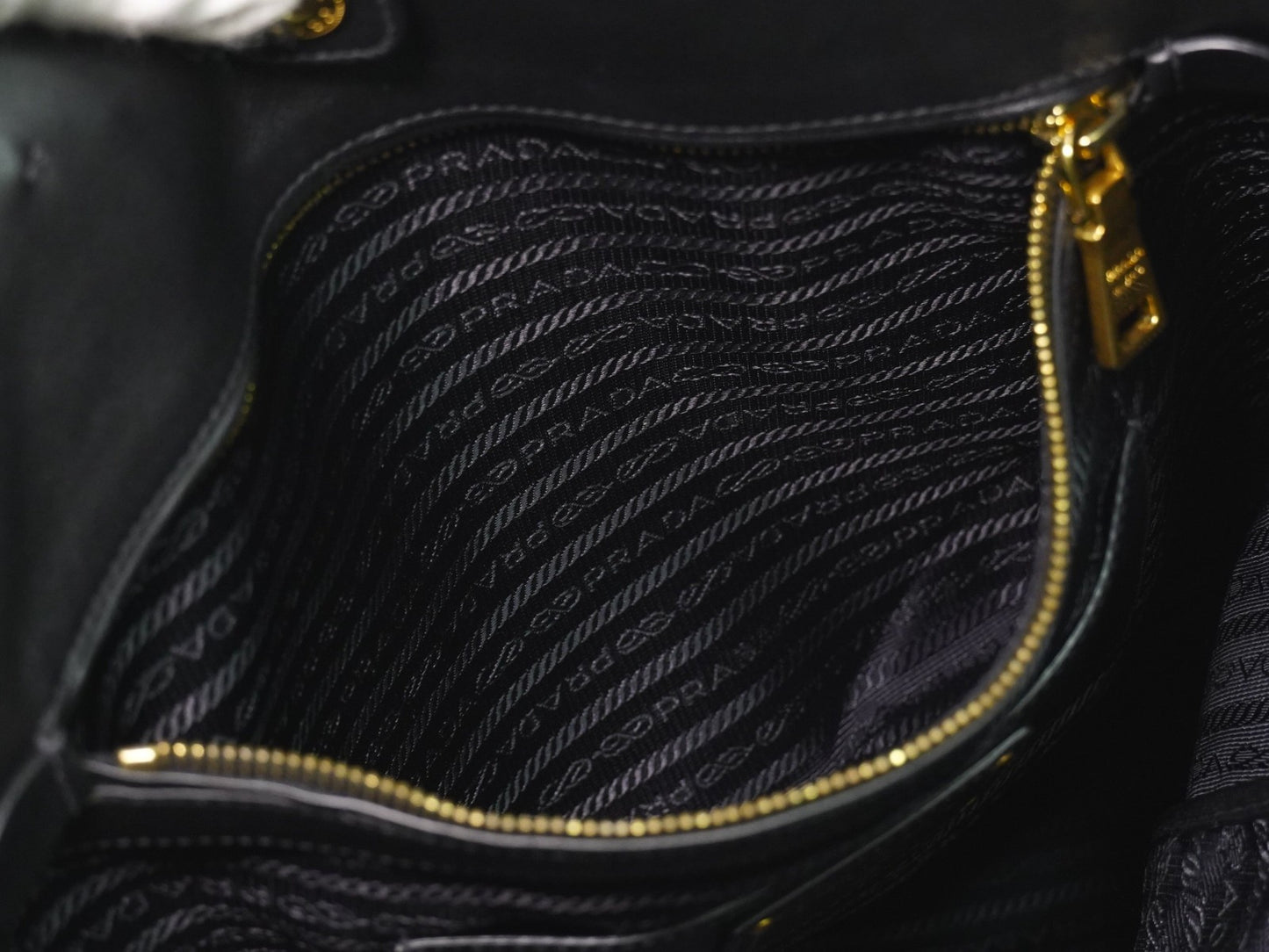 Prada Convertible Shopper Tote Soft Calf, BLACK, LEATHER, Tote bag