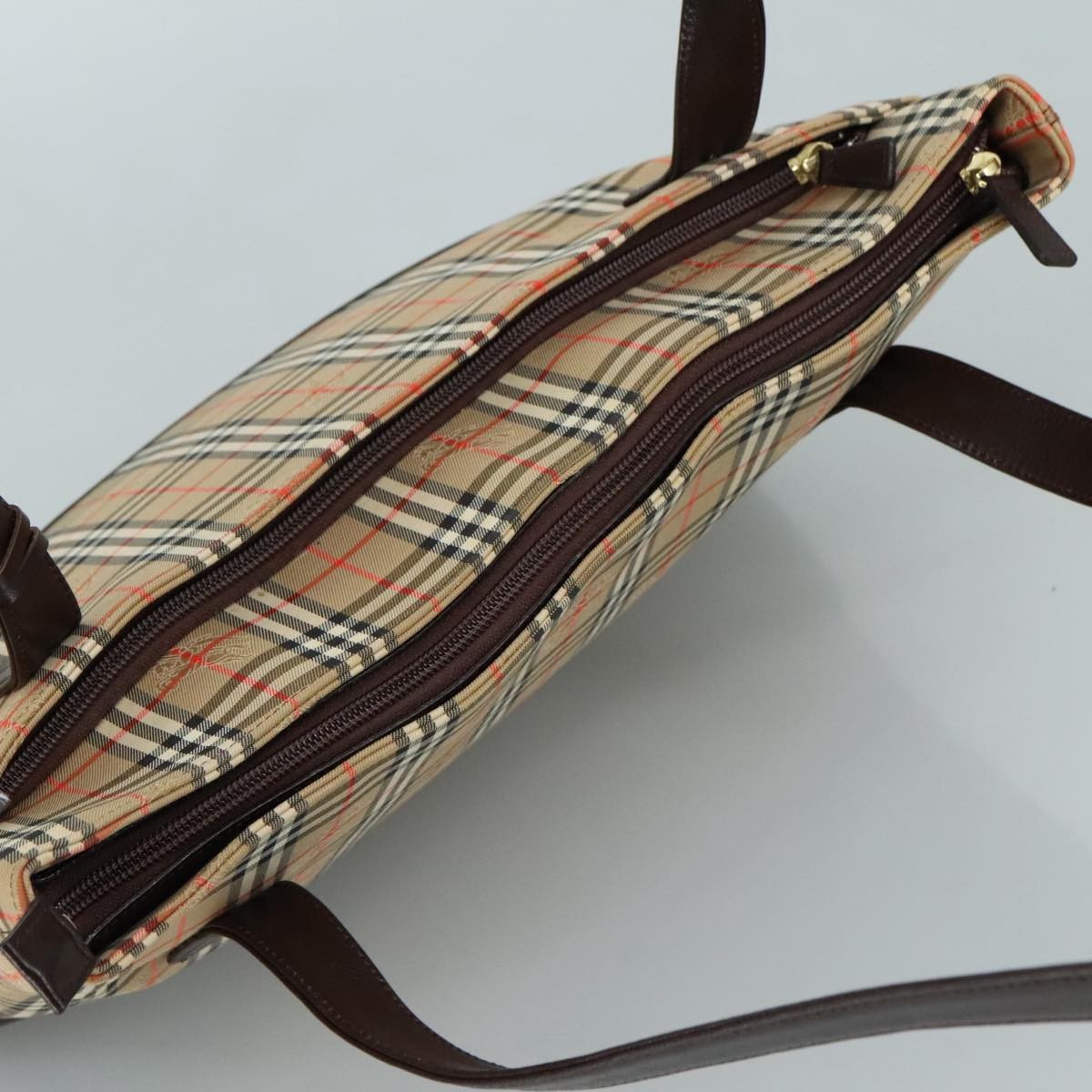 Burberry Nova check Shoulder bag Canvas and Leather, BEIGE, CANVAS, Shoulder bag