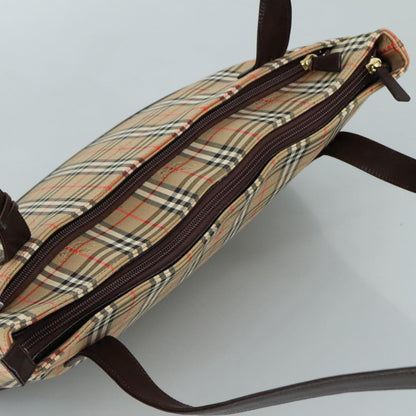 Burberry Nova check Shoulder bag Canvas and Leather, BEIGE, CANVAS, Shoulder bag
