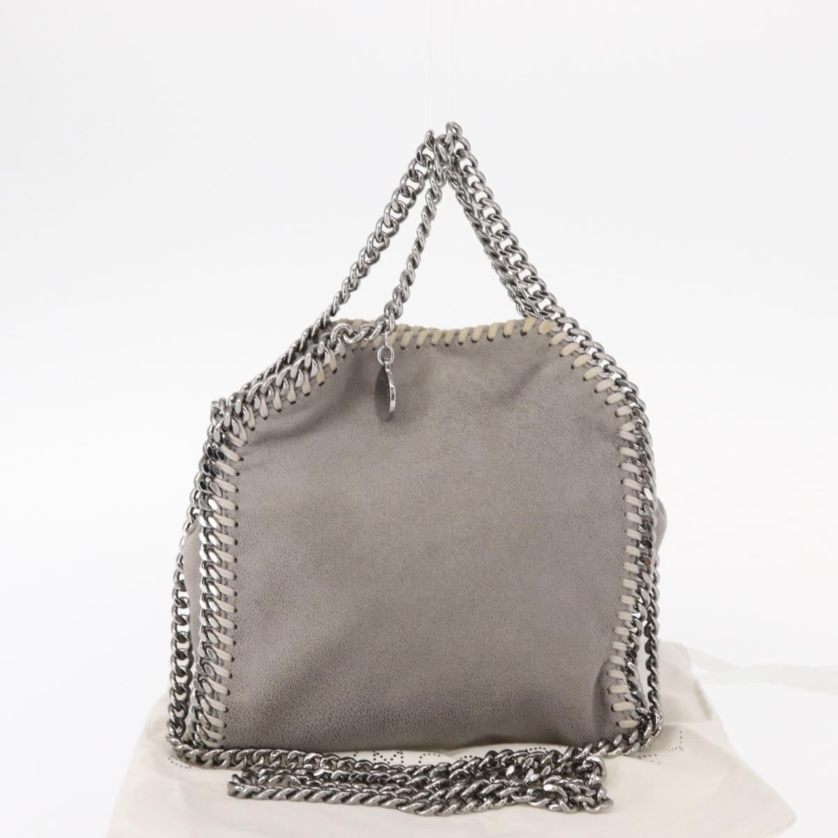 Stella McCartney Falabella Fold Over Crossbody Bag Shaggy Deer, GRAY, POLYESTER, Shoulder bag