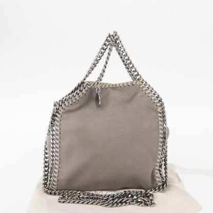 Stella McCartney Falabella Fold Over Crossbody Bag Shaggy Deer, GRAY, POLYESTER, Shoulder bag