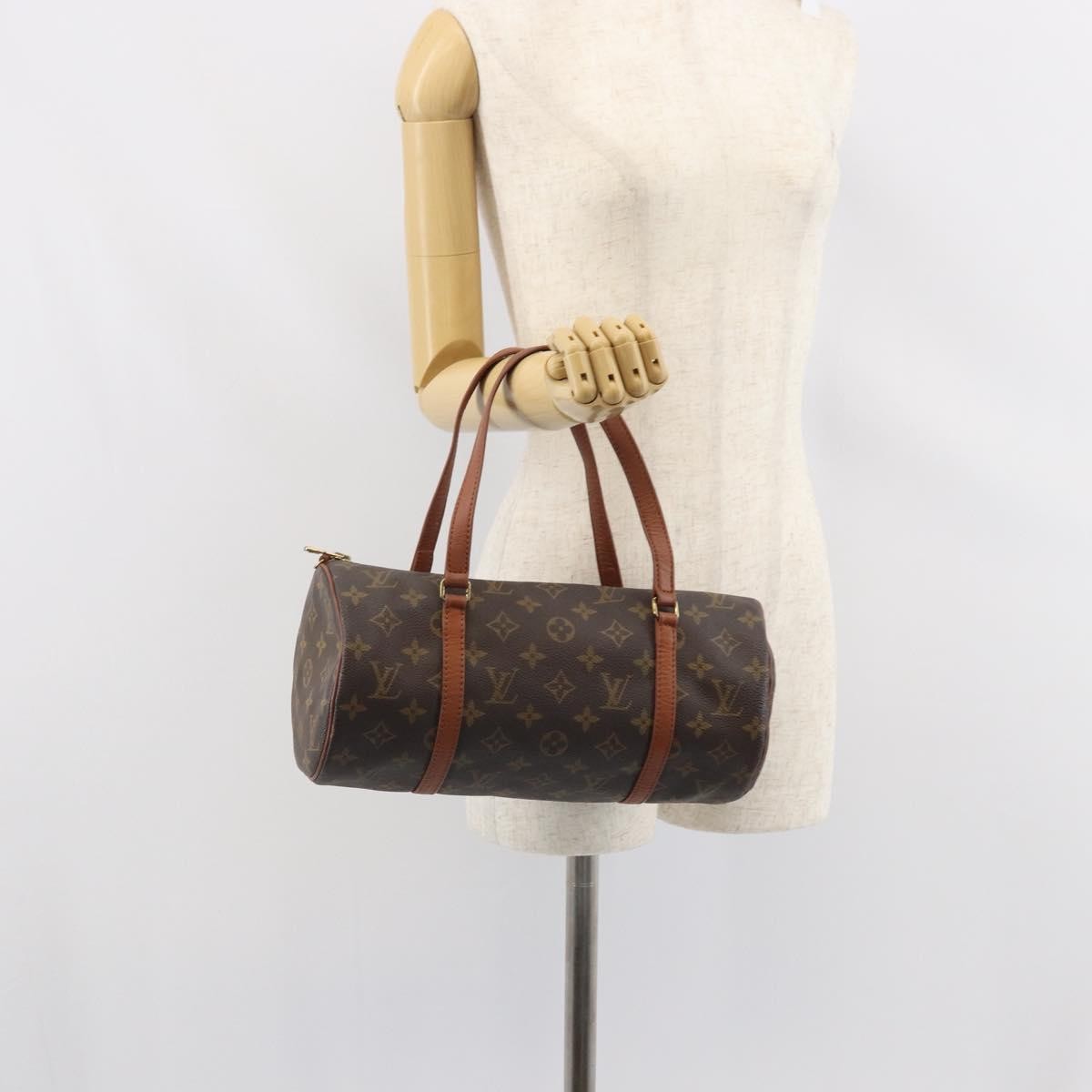 Louis Vuitton Papillon Handbag Monogram Canvas, BROWN, CANVAS, Handbag