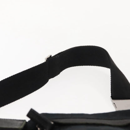 Gucci Vintage Double Belt Bag GG Canvas with Leather, BLACK, CANVAS, Shoulder bag