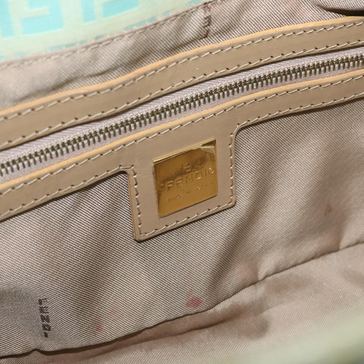 Fendi Double Flap Bag Zucchino Canvas, GREEN, CANVAS, Handbag