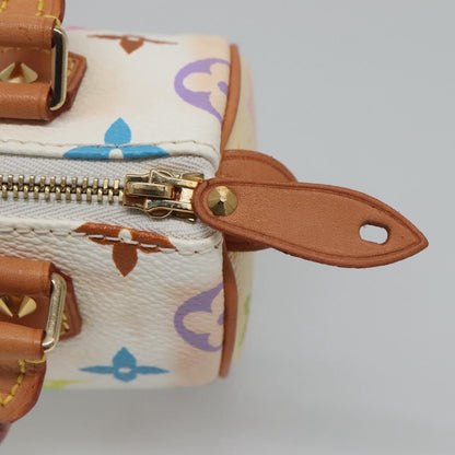 Louis Vuitton Speedy Mini HL Handbag Monogram Multicolor, WHITE, CANVAS, Handbag